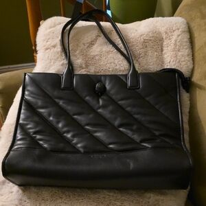 NWOT Kurt Geiger Quilted Black Leather Large Tote Bag